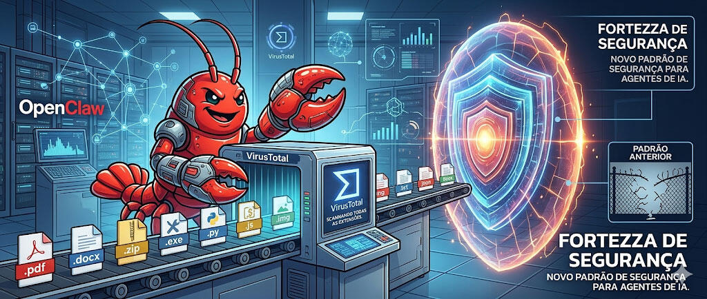 OpenClaw agora escaneia todas as extensões com o VirusTotal — e isso muda o padrão de segurança para agentes de IA